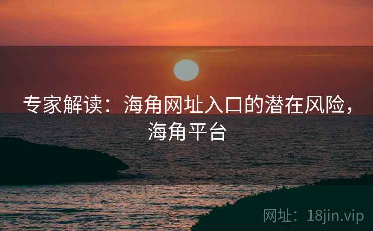 专家解读：海角网址入口的潜在风险，海角平台