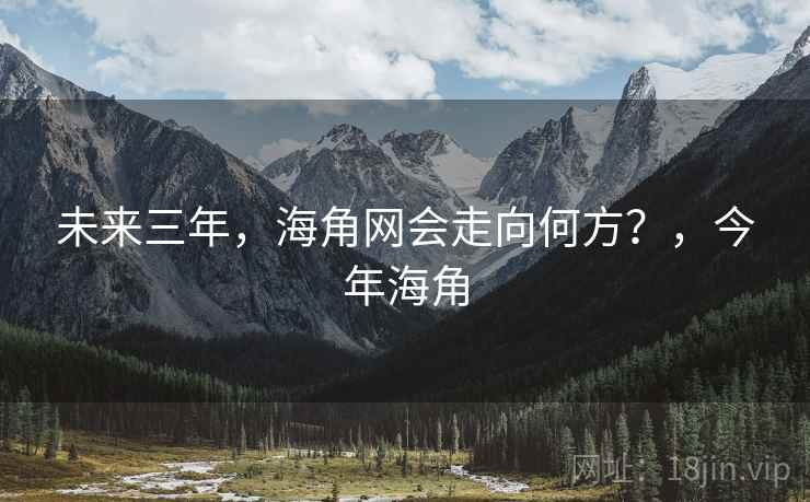 未来三年，海角网会走向何方？，今年海角