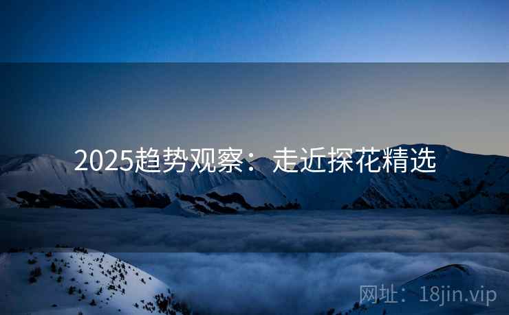 2025趋势观察：走近探花精选