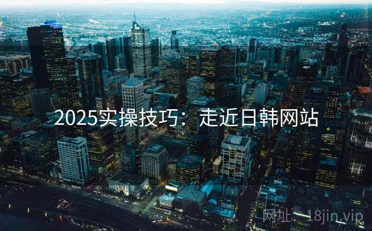 2025实操技巧：走近日韩网站