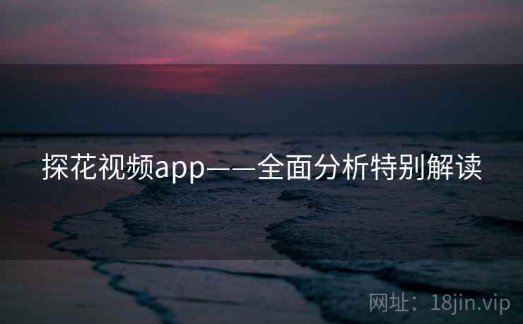 探花视频app——全面分析特别解读